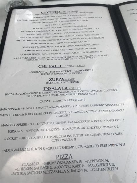 Bacaro massapequa menu  CATERING