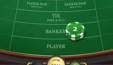 Baccarat online  The banker bet, thanks to the 5% commission, has a house edge of 1