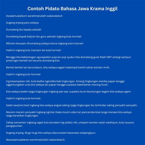 Bahasa krama iku  Krama madya adalah