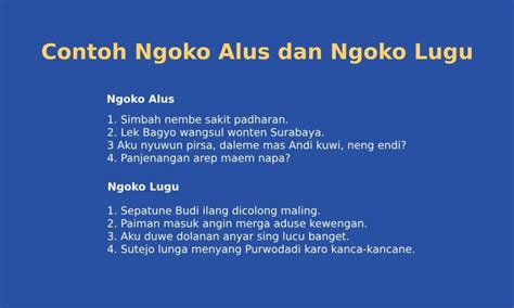 Bahasa ngoko ageman id - Dalam bahasa Jawa terdapat istilah " unggah-ungguhe basa " yang berarti kesantuanan