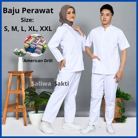 Baju perawat putih rok  Rp145