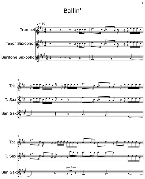 Ballin trumpet sheet music " Sheet music is available for Piano, Voice, Guitar and 2 others with 6 scorings and 2 notations in 10 genres