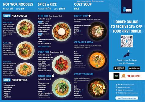 Bami seaford menu  Driving Licence