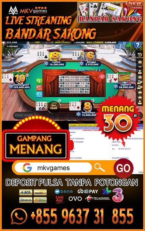 Bandar poker deposit 10 ribu 000,- (Lima Belas Ribu Rupiah) 🔴Jenis Permainan: 🎴DominoQQ, 🍫BandarQQ, 🃏Poker Online, ♠Sakong, 🍫Pkv Slot: 💳Metode Deposit: 🏧Ewallet DANA, OVO, LINKAJA, GOPAY, 🏧Transfer Bank Lokal: 🎫Promo Unggulan: 🎁Bonus Rollingan 0,5%, 💎Bonus Referral 10% Agen Ceme Deposit 10 Ribu Lucinta Poker