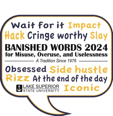 2024 Banished Words List: At the end of the day, Lake Superior State University slays once again