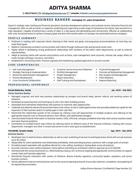 Banking resume examples Retail Banker Resume Examples