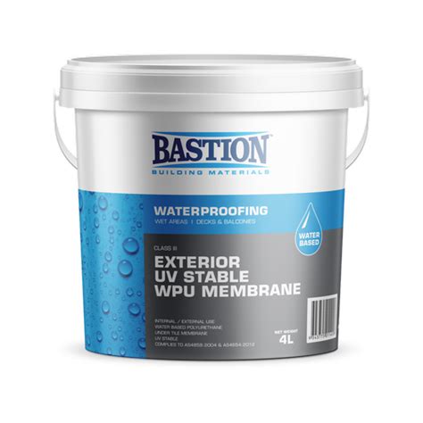 Bastion 4l exterior waterproof membrane Waterproofing membranes consist of waterproof plastic, rubber, or coated-fabric materials