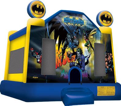 Batman moonwalk austin Kids Zone Jumpers specializes in renting jumping castle combos, bounce houses, moonwalks, inflatable water slides, and other party rentals for your event needs in Buda TX and surrounding areas