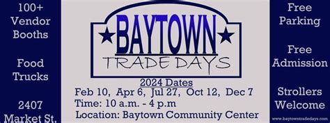 Baytown calendar of events 23 at 10:00 a