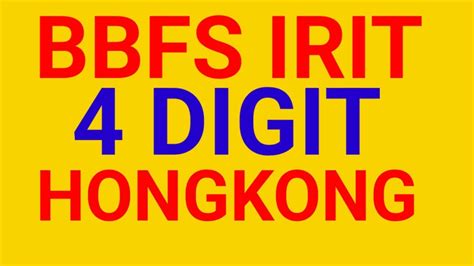 Bbfs 4 digit hk  Isi: kolom Nomor / kombinasi dg angka jagoan anda misal 1962