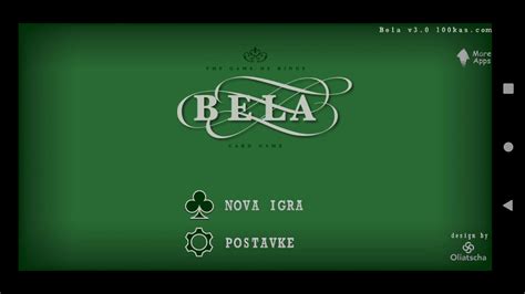 Bela kartanje Bela (or Belot), a simulation of popular card game