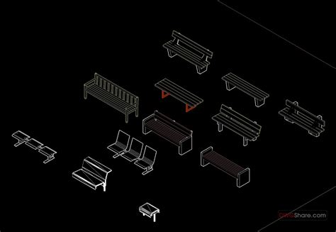 Bench cad block plan Download and search for furniture - chairs, stools & benches