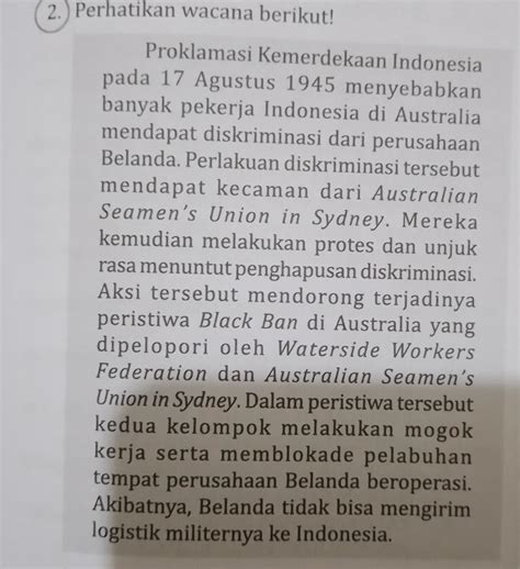 Bentuk dukungan australia terhadap kemerdekaan indonesia brainly  Aksi pelarangan terhadap aktivitas diplomatik Belanda di Australia