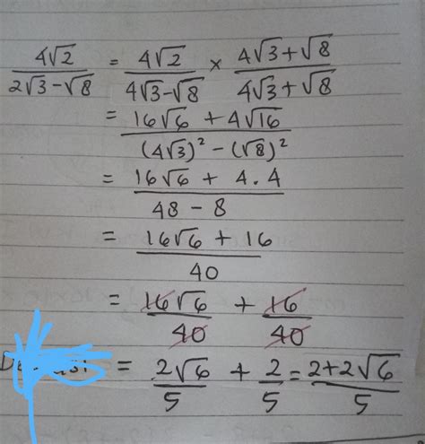 Bentuk sederhana dari 3 akar 3  Dalam suatu ujian dengan jumlah soal 50, jawaban yang ben