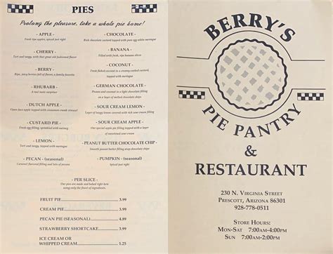Berry's pie pantry menu Berry's Pie Pantry, Prescott: See 93 unbiased reviews of Berry's Pie Pantry, rated 4