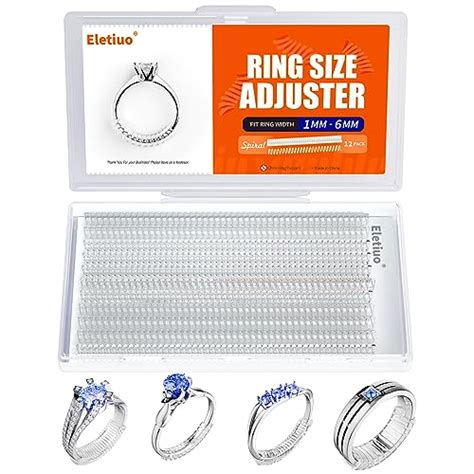 Easy Ring Adjusters - Quickly fit the size of your ring / band - Jewelry  Guard, Spacer, Sizer, Fitter - Spiral Silicone Tightener Set with Polishing  Cloth 
