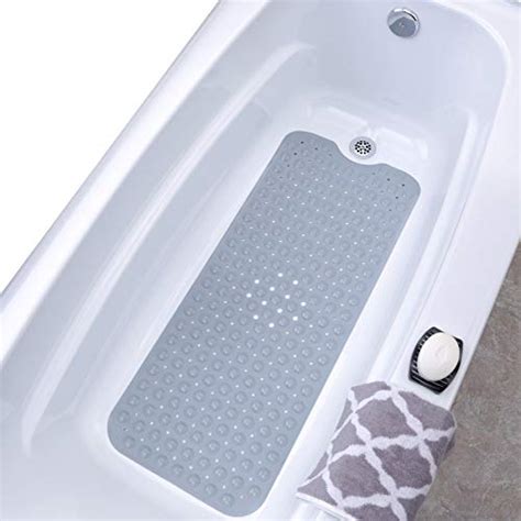 GORILLA GRIP Rectangle (35-Inch-by-16-Inch) Non-Slip Machine Washable Bath  Mat, Clear 