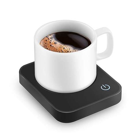 COSORI Mug Gravity Induction Coffee Cup Warmer&Beverage Warmer for Desk,  Auto Shut Off, LCD Display with Temperature Setting, Water, Cocoa, Milk  (2020 Upgraded), 5.4 x 4.3 x 0.7 inches, Silver 