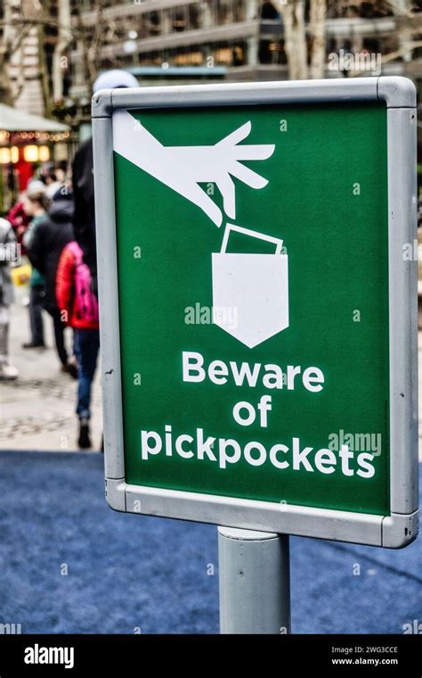 Beware of pickpockets sign in london subway  Just a word of caution when traveling the Underground