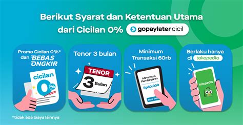 Biaya cicilan gopaylater cicil  Serta suku bunga minimal 2,95 persen dari total pembayaran