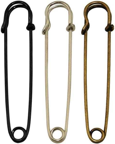Niftyplaza Extra Large 2 Safety Pins - Heavy Duty, Industrial Strength, Nickel
