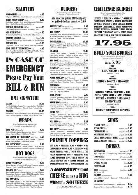 Big mans marina menu  Happy Thanksgiving from Everyone at Big Mans