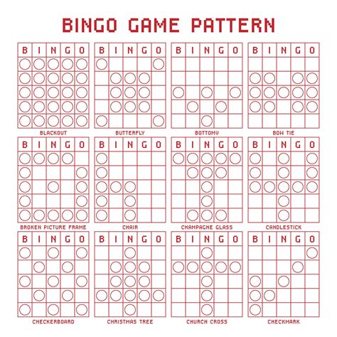 Bingo patterns to play  Exit 