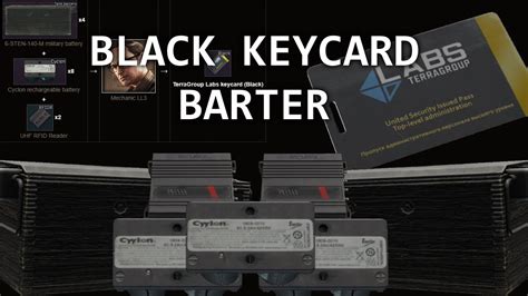 Black keycard barter  Sometimes it can be late