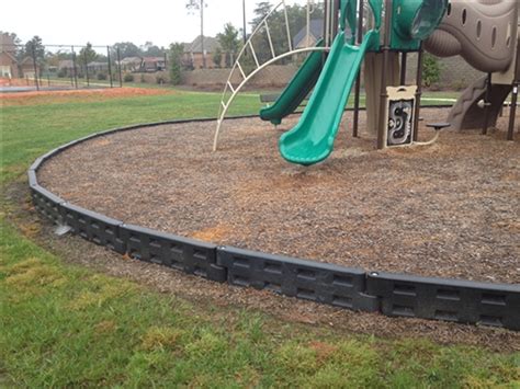 Black plastic playground border  4-Foot, 6 Inch High Plastic Borders