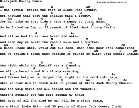 Blackjack county chain chords  Charley Crockett