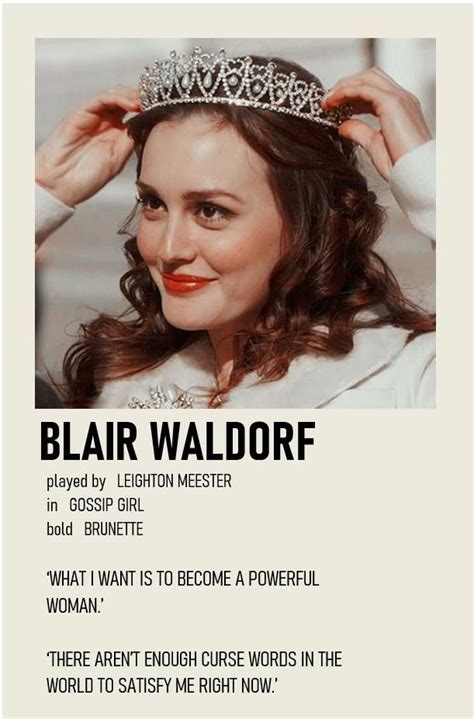 Blair waldorf bmi  B idol here, It doesn’t matter if you were (or still are, like me) a Gossip Girl fan or not, you know who Blair Waldorf is