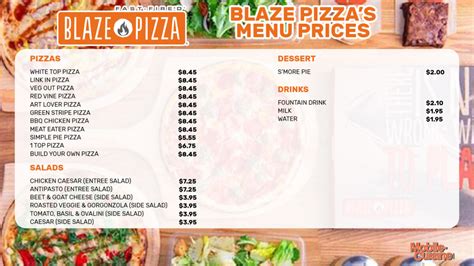 Blaze pizza menu  Blazing oven + dedicated pizzasmith + 180 seconds = fast-fire’d perfection