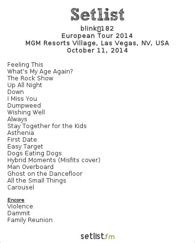 Blink 182 edmonton setlist 2023  blink-182 Announce Summer 2024 Tour Dates w/ Pierce the Veil