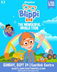 Blippi eastlink centre com 902-629-6625 (T) When Occurs on Sunday September 24 2023 Approximate running time: 0 hours and 30 minutes Venue Eastlink Centre Arena 46 Kensington Road Charlottetown PEI C1A 5H7 Event Notes × Blippi: The Wonderful World Tour - PHOTO EXPERIENCE Blippi: The Wonderful World Tour - PHOTO EXPERIENCE Meet Blippi in one of his very own MACHINES! You and your family will have the opportunity to take your photo with Blippi and one of his favorite machines