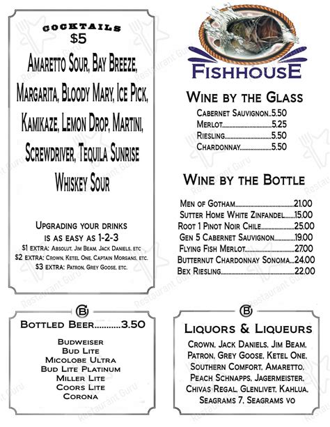 Blue bank fish house and grill menu  Restaurant