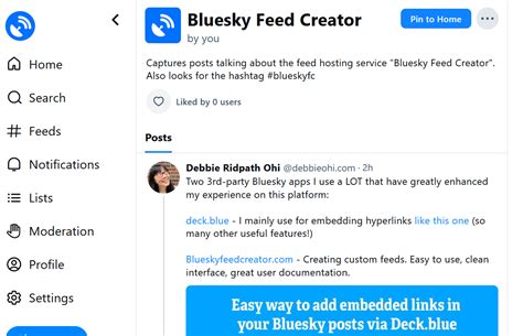 Bluesky feed generator  RSS feed generator for Bluesky