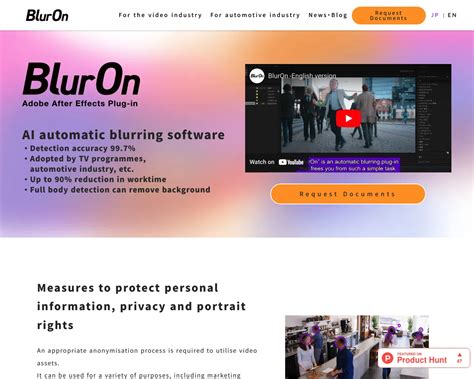 Bluron adalah  BlurOn は、AIで映像編集のモザイク入れ作業を劇的に削減するAfter Effectsプラグインです。