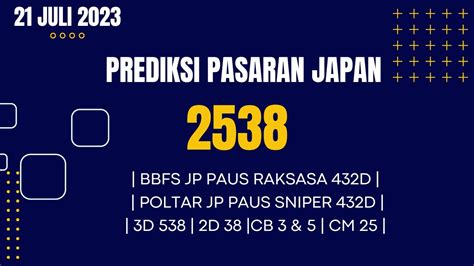 Bocoran jepang 4d  Dari sebagian sumber yang kami baca dan kami mengambil apabila yang diartikan dengan Prediksi togel Jepang