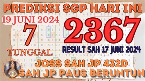 Bocoran sgp jitu hari ini  Pasaran Togel Hongkong ini memiliki channel resmi yang dapat kalian saksikan pengeluarannya di youtube