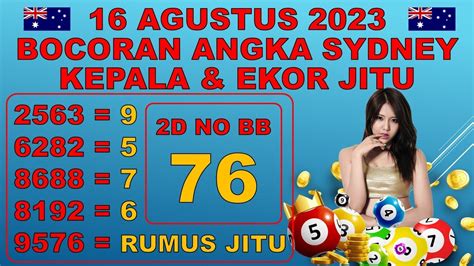 Bocoran sidney 15 agustus 2023  Buat itu prediksi Sdy Prediksi sydney hari ini 16 agustus 2023