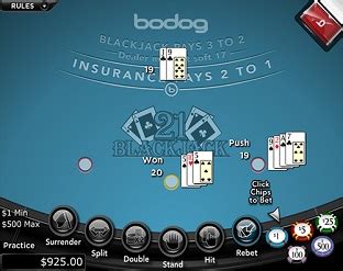 Bodog blackjack rigged 01 for every $0