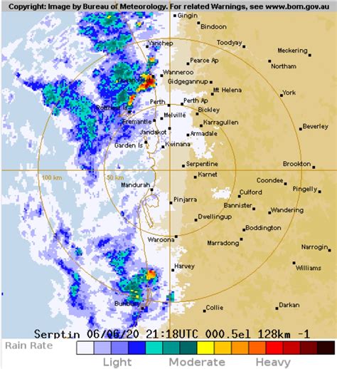 Bom perth radar 256  Provides access to meteorological images of the Australian weather watch radar of rainfall and wind