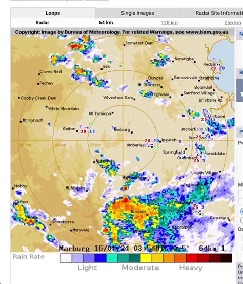 Bom radar maryborough  25 °C