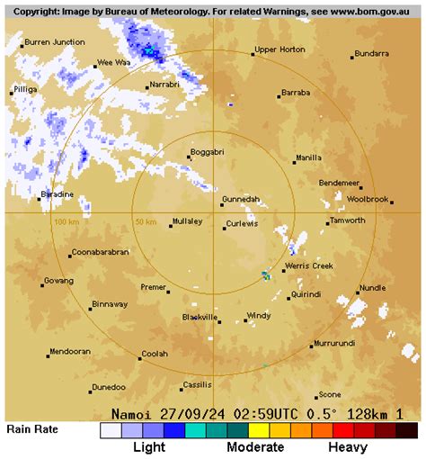 Bom radar namoi 128  Partly cloudy