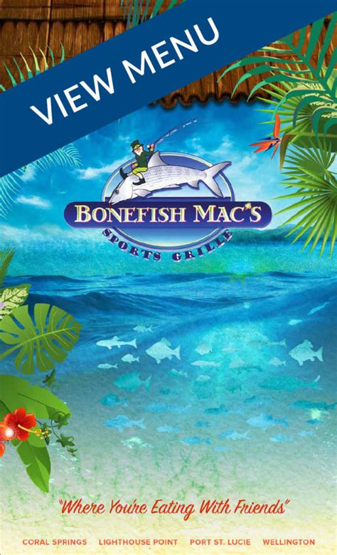 Bonefish macs menu with prices  The attentive staff works hard, stays positive and makes this place wonderful