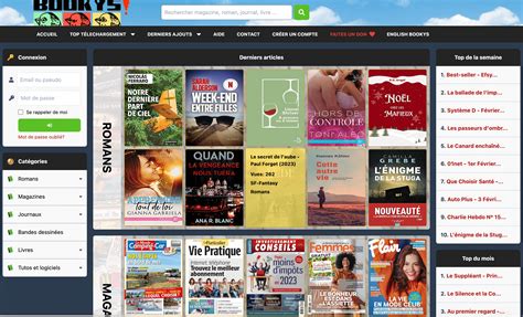 Bookies ebook gratuit Telechargement des bookys gratuit, des Romans, Magazines et Livres en bonne qualite, telecharger gratuitement Romans, Livres, EBooks, Journaux, Magazines