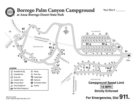 Borrego palm canyon campground map  No hookups available, no dump station