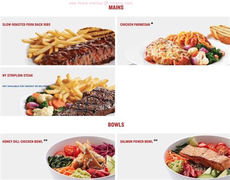 Boston pizza menu vernon Nutritional Information