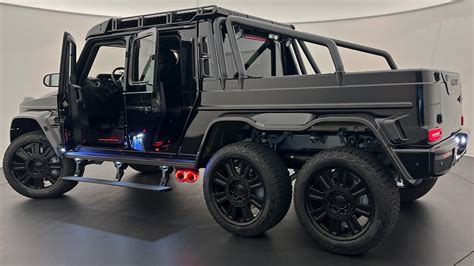 Brabus g wagon 6x6 0-liter twin-turbocharged V8 engine that produces 800 horsepower and 737 pound
