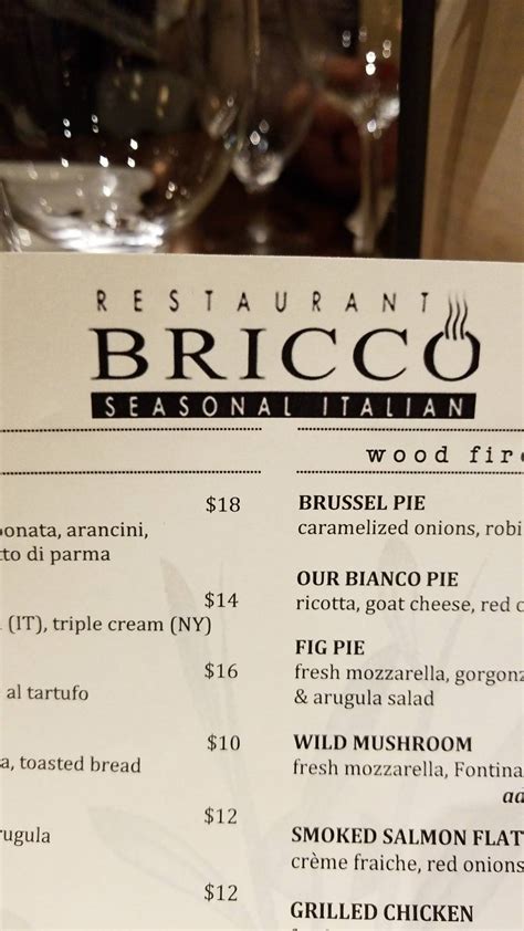 Bricco menu west hartford Restaurant Bricco's is not your average Italian restaurant